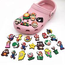 Panini Super Mario Croc Shoe Charms, Game Character Soft PVC Shoe Decoration, Suitable For Clogs And Sandals - Multicolor - View 2