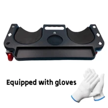 Rolling Knee Crawling Mat With ABS High-Impact Frame, 5 Swivel Casters, And Strong Magnetic Tool Tray Holder - B - View 7