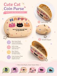 XD 12pcs/6pcs/3pcs/1pc Casual Cartoon Dachshund Mini Kids Zipper Coin Purse, Cute Student Portable Coin Pouch, Multi-Function Storage Small Bag, Small Wallet For Coins, Earphones, Access Cards - Multicolor - View 2