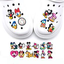 Panini Classic Mickey Minnie Donald Duck Croc Shoe Charms, Cartoon Character Soft PVC Shoe Decorations, Suitable For Clogs And Sandals - Multicolor - View 1