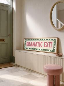 1pc Frameless "Dramatic Exit" Full View Canvas Wall Art Poster Print, Suitable For Living Room, Bedroom, Dorm Room Decor - Text a - View 3