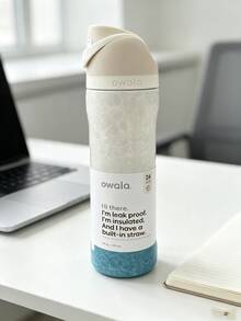Owala 32oz/24oz Fruit Cup Highly Attractive Stainless Steel Insulated Tumbler Outdoor Portable Pop-Up Water Bottle Stainless Steel Insulated Tumbler Portable Sports Water Bottle With Straw Suitable For Sports, Travel And School Athletic Activities Water Bottle. , Good Sealing, Portable, Flip Lid Design, Perfect For Cold And Hot Drinks, Coffee And Frozen Beverages - Multicolor - View 6