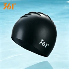 361degree 1pc 361° Ear Protection Waterproof Textured Silicone Swim Cap, High Elasticity Non-Slip Full Coverage Long Hair Swimming Cap, Unisex Adult Comfortable Bath Cap, Suitable For Pool Swimming, Beach Surfing And Water Sports - Multicolor - View 2
