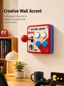 Vintage Arcade Joystick Switch Panel, Creative Single Light Switch Cover With Interactive Lever Design, Nostalgic Game Wall Decor, Suitable For Bedroom, Game Room, Office, Apartment, Gamer Gift, Retro Style Home Decor And Fun Room Decoration Accessory - Multicolor - View 5