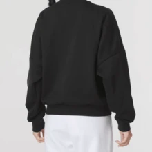 Adidas 女款春秋經典舒適運動休閒圓領套頭運動衫 JE7855 - 黑色 - 查看 8