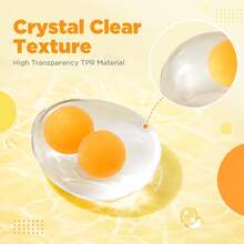1pc Transparent Egg Stress Relief Toy, Soft Jelly Squeeze Fingertip Toy, Anxiety Relief, Portable Desktop Decompression Toy, Exquisite Relaxation Gift For Adults, Teenagers And Office Workers - Multicolor - View 3