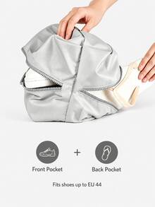 Modern Minimalist Rectangular Compartment Zipper Shoe Storage Bag, Portable Travel Sports Shoe Storage Bag, Suitable For Luggage, Gym, Business Trip, Vacation, Weekend Getaway, Outdoor Travel, All Seasons - Multicolor - View 5