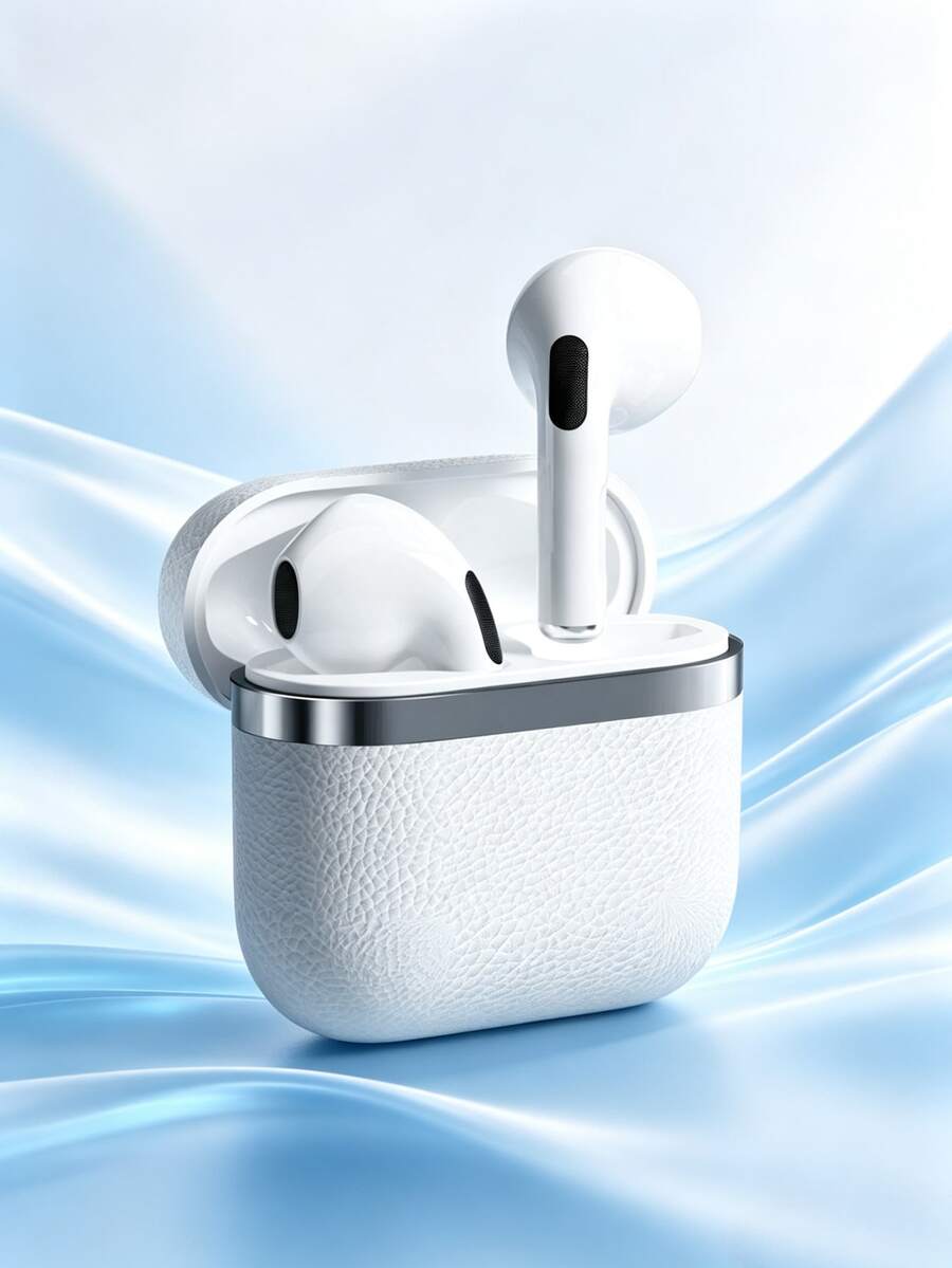 True Wireless Bluetooth Earbuds - Compatible With Apple And Android, Built-In Microphone, Sweat-Proof, Battery Life Up To 24 Hours - White, Earphones > Wireless, Airbud's, Earphones, Earphones - White - View 1