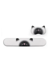 Satu set pelindung pergelangan tangan keyboard dan mouse berbentuk kucing yang lucu, terdiri dari dua bagian, menampilkan desain ergonomis, bahan silikon, fungsi pijat, desain yang nyaman dan bernapas, serta pola kartun yang menggemaskan. Pelindung pergelangan tangan ini berbentuk seperti kucing. - View 12