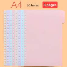 8pcs Loose Leaf Binder Dividers Index Tabs Separator Sheets PP Plastic - Multicolor - View 10