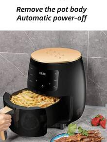 FIYIBAN 4.2QT Large Capacity Smart Automatic Home Air Fryer, Multi-Function LED Touch Screen, Suitable For Frying, Electric Oven, Fried Chicken, Microwave - Black - View 7