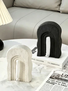 Tissue Box, Suitable For Facial Tissues, Perfect For Bathroom, Desk, Countertop, Vanity, Bedroom And Nightstand. Decorative Tissue Box, Vanity Storage, Modern Tissue Box, Minimalist Decor Durable Resin, Home Storage, Vanity Storage, Modern Design, High Quality Surface - Multicolor - View 1