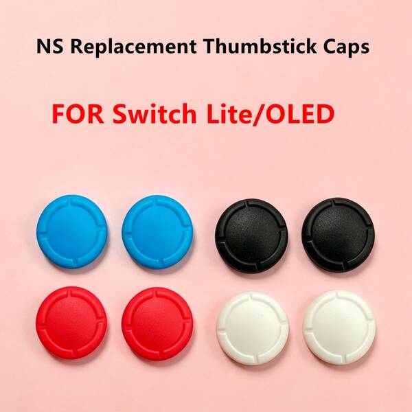4 piezas de tapas de reemplazo para palancas de mando de controladores OLED/Lite, antideslizantes, a prueba de arañazos, accesorios de juego, sin necesidad de desmontaje
