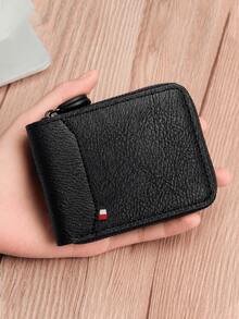 Vintage Men's Zipper Wallet, 2026 Model, Horizontally Foldable With Multiple Card Slots (Driver's License/ID). - Black - View 6