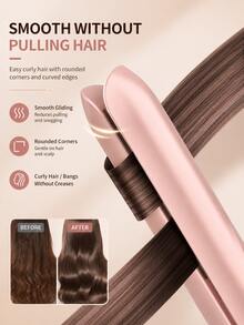 SKYWORTH Pelurus & Pengeriting Rambut Mini Nirkabel, Baterai Isi Ulang 2600mAh USB-C, Alat Pelurus Rambut Portabel, Alat Penata Rambut Nirkabel 2-in-1 untuk Poni, Rambut Lurus dan Keriting, Cocok untuk Perjalanan - MultiWarna - View 7