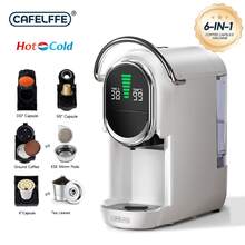 CAFELFFE 6-In-1 Capsule Coffee Machine|20 BAR|Hot & Cold Brewing|Compatible With D*|N*|K* Capsules|ESE|Ground Coffee|Tea|Automatic Pressure Release|Electromagnetic Valve|Visual LCD Panel|7-Level Water Adjustment|600ml Removable Water Tank - White - View 13