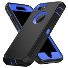 Durable Shockproof Protective Case For Phones - Black/Blue, Heavy-Duty Dual-LayercShock-Absorbing Protective Shell, With Port Dust-Proof And Scratch-Resistant, Compatible With IPhone Series, Unisex, Everyday Use - Black Blue - View 82