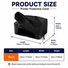 Printer Cover-5 Sizes Available, 2 Colours Available(Black/Grey), Heavyweight 300D Oxford Fabric, The Bottom Features A Drawstring Design, Applicable To Printer, Printers For Home Use, Hp Printer(Only The Protective Cover) - A - View 11