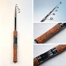6.07ft UL Trout Rod,Telescopic Carbon Fiber Fishing Rod, Panfish Rod,Lightweight & Portable - Multicolor - View 15