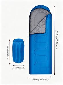 1pc Envelope Hooded Sleeping Bag With Storage Sack, Portable Windproof Warm Sleeping Bag, Lightweight Outdoor Camping Sleeping Bag For Travel Hiking Backpacking - Multicolor - View 10