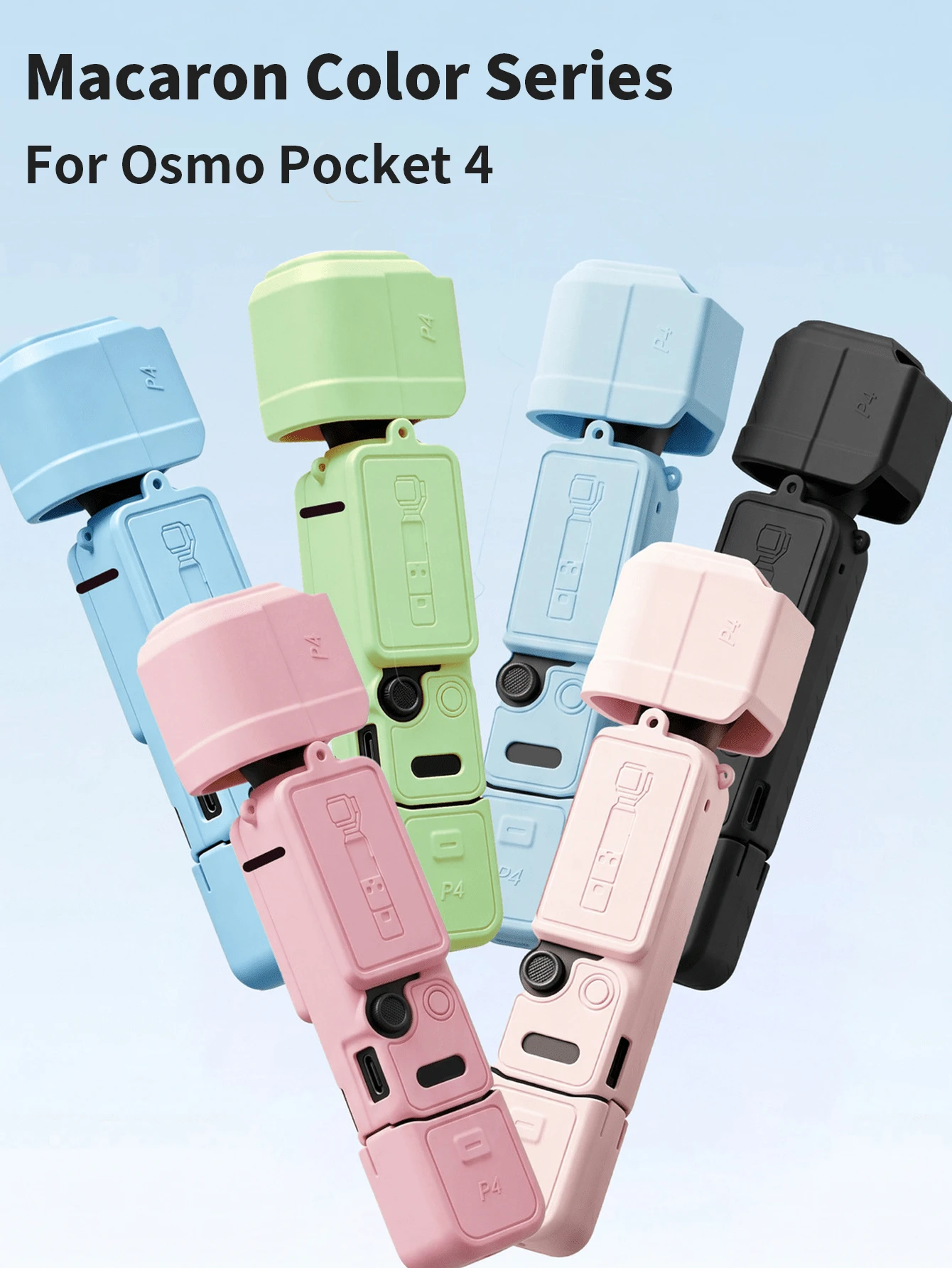 適用於 Osmo Pocket 4 矽膠保護套,雲台保護蓋、鏡頭保護膜、防刮保護殼、防撞保護殼,柔軟矽膠防護,防塵配件,相機外殼配件 - 查看 1