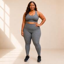Women Plus Size Sports Leggings & Pants - 2 灰燼 - 查看 5
