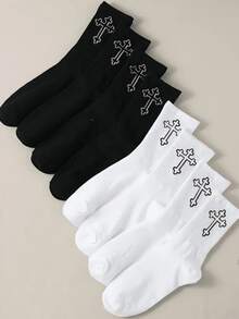 1/2/4/5/8/10/20 Pairs [Must-Have For Sports Enthusiasts] Men's Mid-Calf Sports Socks | Breathable & Moisture-Wicking | High Elasticity | Striped Color Block Design |, Women's Mid-Calf Socks, Student Socks, Back To School Season Men's Socks, Comfortable & Breathable, Summer Socks, Autumn Socks, Student Socks, Collegiate Style - Multicolor - View 1