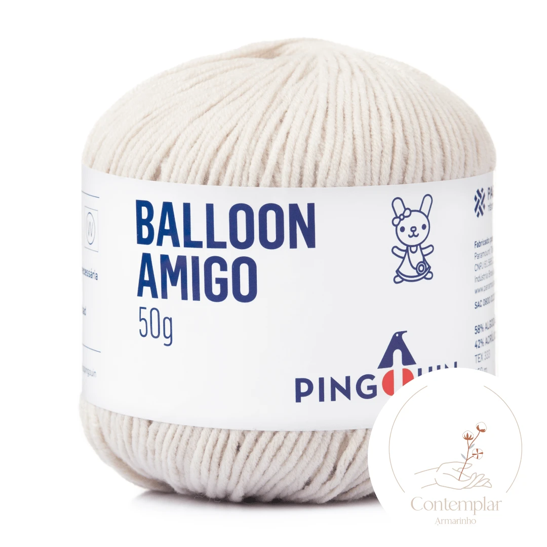 Fio/linha Balloon Amigo - Pingouin - 5797 - Centeio - Visão 1