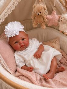 18 Inch Chocolate Skin Silicone Reborn Baby Girl Doll Handmade Baby Newborn Baby Doll Toy(Anatomically Accurate) - Silicone Doll - View 6