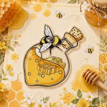 1pc 2D Acrylic Bookmark With Bee And Honey Pattern, Suitable For Marking Book Pages And Page Numbers, Ideal Gift For Reading Enthusiasts, Back To School Gift - A - View 6