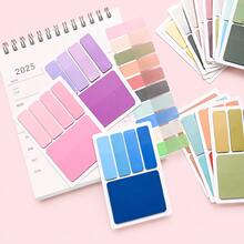 16-Card Colorful Transparent Sticky Notes Set, 4 Index Tabs And 1 Large Memo Note Per Card, Writable Removable Waterproof Page Markers For Books, Planners, School And Office,Back To School Season - one-size - View 5