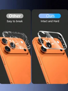適用於 iPhone 17 Pro/16/15/14/13/12/11 2 片裝相機鏡頭保護貼，軍規防刮膜，9H 鋼化玻璃相機蓋螢幕，[不影響夜間拍攝]，透明。[國際版而非本地版] - 彩色 - 查看 2