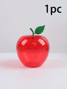 2/1pc Large Capacity Red Apple Shaped Plastic Candy Box, Suitable For Teacher's Day, Graduation, Wedding, Birthday, Party And Other Occasions, Can Be Used As Teacher's Day Thank You Gift, Suitable For Back To School Season - Multicolor - View 9