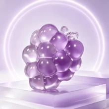 Tachimi 139pcs Crunchy Squishy Fidget Toys Highly Transparent And Attractive Crystal Purple Grape Slow Rebound Squeezing Toy, Ultra Soft Clay Stress Relieving Small Toy - Multicolor - View 7