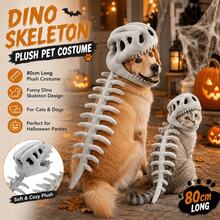 Dinosaur Skeleton Pet Costume, Soft Plush 3D Skull And Spine Halloween Costume For Dogs And Cats, Fun Pet Dress-Up Photo Prop, Suitable For Halloween Parties - Gray - View 4