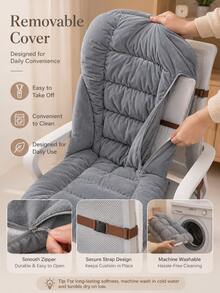 Ultra-Soft Lumbar Support Chair Cushion – Non-Slip Backrest Pad For Office, Dining & Patio Chairs - Multicolor - View 9