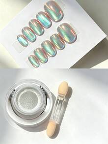 美甲藝術色素粉，鏡面極光效果，DIY美甲用品 - 彩色 - 查看 5