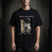 Local Warehouse Unisex Black T-Shirt Dead Can Dance Within The Realm Of A Dying Sun, 100% Cotton 180 G/M², Crew Neck, Short Sleeves, Relaxed Fit - Black - View 2