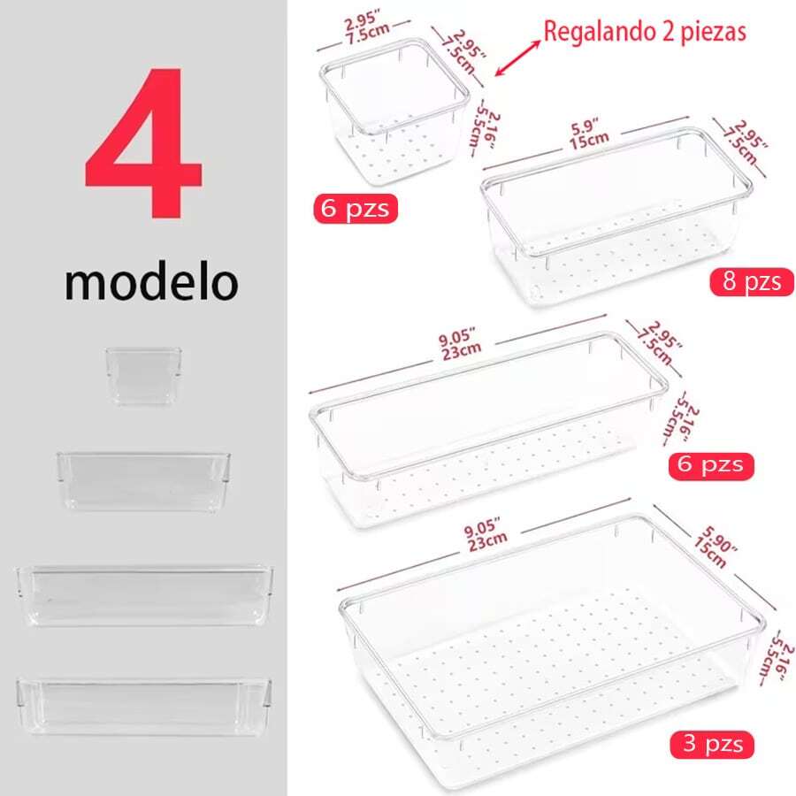 23 Luxury Desktop Storage Units With Drawers - Bathroom, Bedroom, Living Room, Transparent Multifunctional Storage Box - Space Saving, Adjustable, Stackable, For Storing And Organizing Items. Two Gifts Included, 25 Total Received. - 23 Pieces - View 1