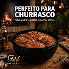 Kit bowl 5 peças bacia com tampa pote grande varios tamanhos kit de cozinha cor Preta - Visão 3