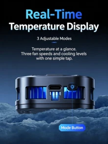 REMAX RT-F15 Mobile Phone Cooler: Magnetic Cooling Device, Semiconductor Cooling, Suitable For Gaming And Streaming, Compatible With Mobile Phones And Tablets - Gun Black - View 4
