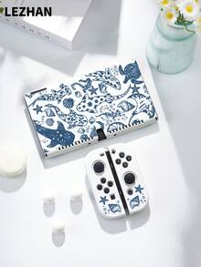 Ốp bảo vệ máy chơi game Switch họa tiết cá đại dương màu xanh, phụ kiện vỏ bảo vệ cho Switch2 (2025), tương thích với Switch2 (2025)/Switch OLED, túi đựng máy chơi game, quà tặng tuyệt vời cho người chơi Switch - Nhiều màu - Xem 12