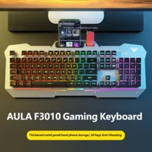 AULA Wired Anti-Ghosting Keyboard Mouse Headset Set 108-Key Computer Keyboard Suitable For PC Laptop Gaming Keyboard Mouse With RGB Lighting - View 4