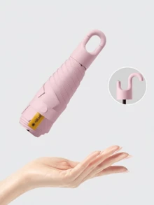Women's 50% Off Mini Travel Umbrella, Compact And Lightweight, With Rotating Ring Handle, Portable Sun And Rain Umbrella, UV Protection, Sunproof And Waterproof, Essential Travel Accessory - A - View 8