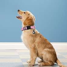 Cat & Dog Reflective Collar, S/M/L, With Detachable Locator Silicone Protective Sleeve, Reflective Nylon Dog Collar - Pet Training Collar - Padded, Soft & Comfortable, Suitable For Large, Medium & Small Dogs - Durable - Multicolor - View 6