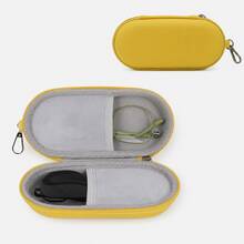 Estuche de gafas de diseño minimalista colorido tipo macaron de PU con carcasa dura ovalada, cremallera y mosquetón metálico, ligero, caja de almacenamiento de gafas de moda, apto para gafas de lectura, mujeres, hombres, niños, bolso, mochila, viaje, escuela, oficina, regalo de cumpleaños - Multicolor - Ver 23