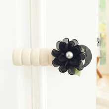 Fabric Floral Door Handle Cover, Luxury Faux Pearl Door Handle Sleeve - Multicolor - View 5
