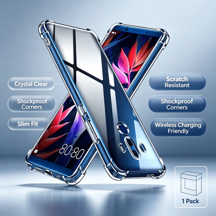 1pc:A Latest Model Honor Transparent Phone Case, Suitable For Honor X5d, Honor X5d Plus Transparent Phone Cover, Anti-Drop Phone Case, Solid Color Phone Case, Minimalist Phone Case, - Clear - View 1
