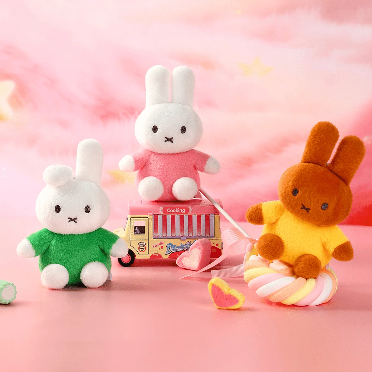 Gantungan Kunci Boneka Miffy Warna-warni Lucu, Gantungan Tas Kelinci, Mainan Boneka Lembut, Liontin, Aksesori Tas Estetik - MultiWarna - View 1