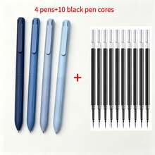 14pcs Gradient Style Retractable Gel Pens/Ins Style /Gradient Retro Student Study Pens/0.5 Black/(Includes 4 Pens + 10 Refills) - Gradient Style - View 8